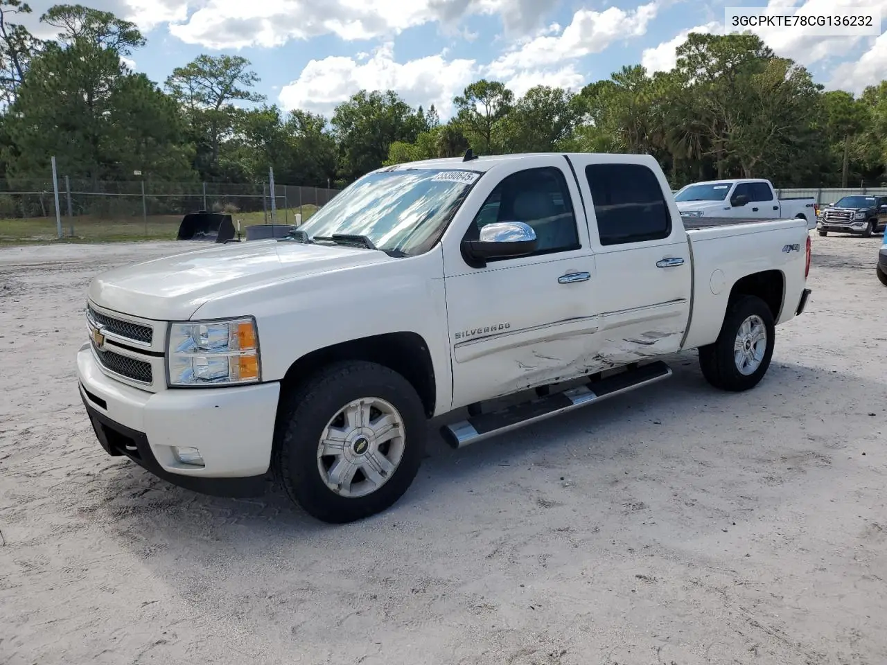 2012 Chevrolet Silverado K1500 Ltz VIN: 3GCPKTE78CG136232 Lot: 55390645