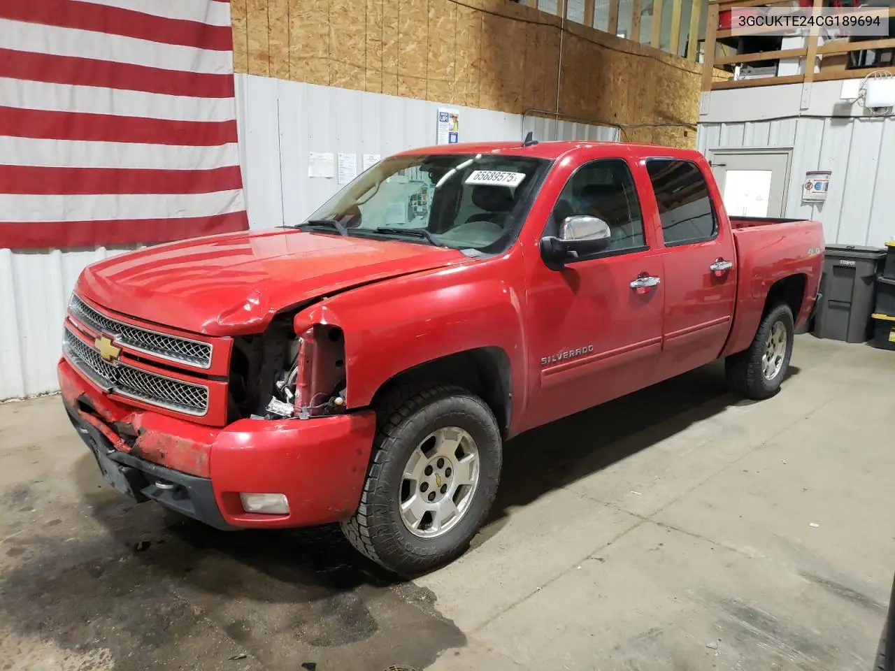 2012 Chevrolet Silverado K1500 Ltz VIN: 3GCUKTE24CG189694 Lot: 65689575