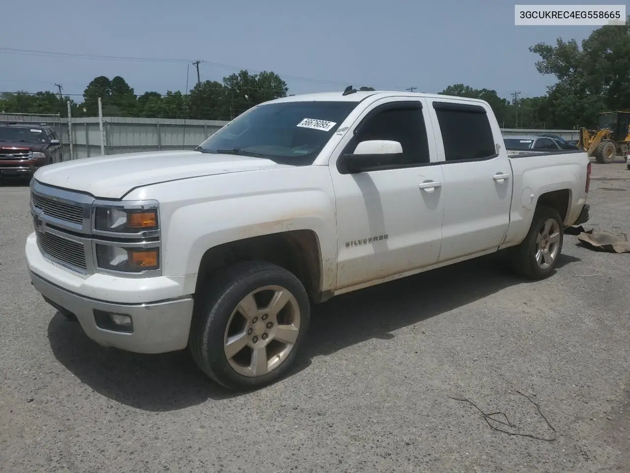 2014 Chevrolet Silverado K1500 Lt VIN: 3GCUKREC4EG558665 Lot: 56676095