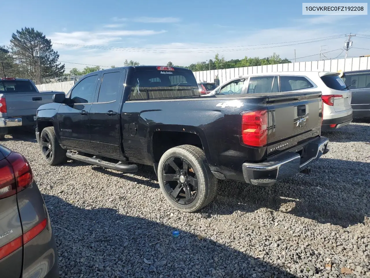 2015 Chevrolet Silverado K1500 Lt VIN: 1GCVKREC0FZ192208 Lot: 62857815