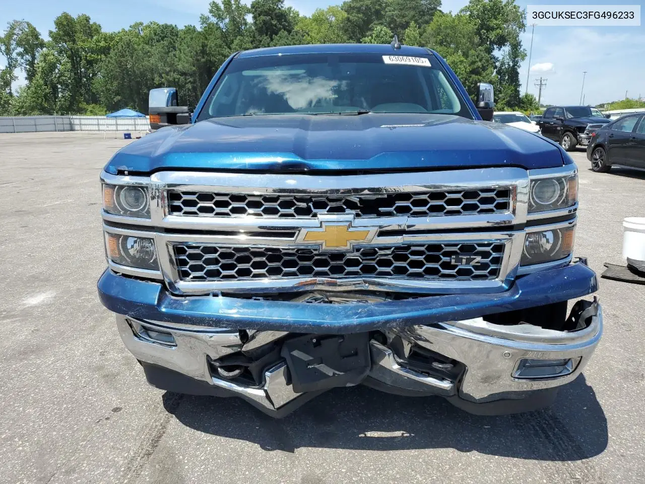 2015 Chevrolet Silverado K1500 Ltz VIN: 3GCUKSEC3FG496233 Lot: 63069105