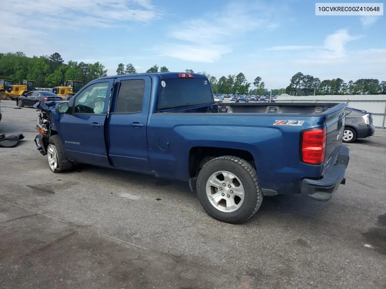 2016 Chevrolet Silverado K1500 Lt VIN: 1GCVKREC0GZ410648 Lot: 56537325