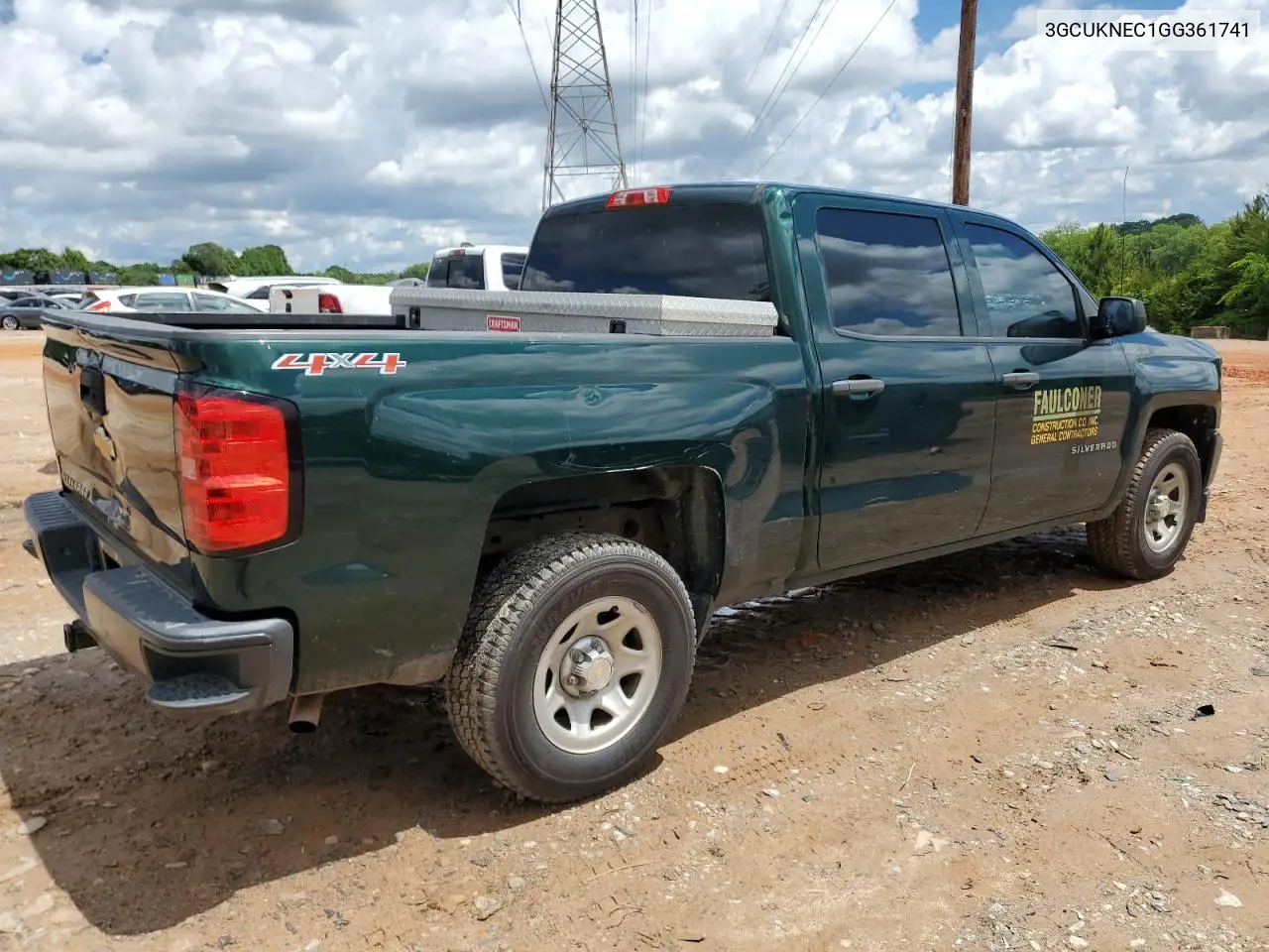 2016 Chevrolet Silverado K1500 VIN: 3GCUKNEC1GG361741 Lot: 57141775