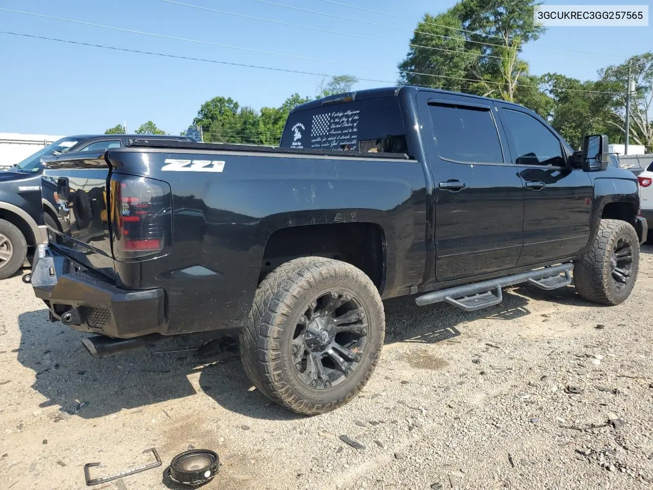 2016 Chevrolet Silverado K1500 Lt VIN: 3GCUKREC3GG257565 Lot: 62464965