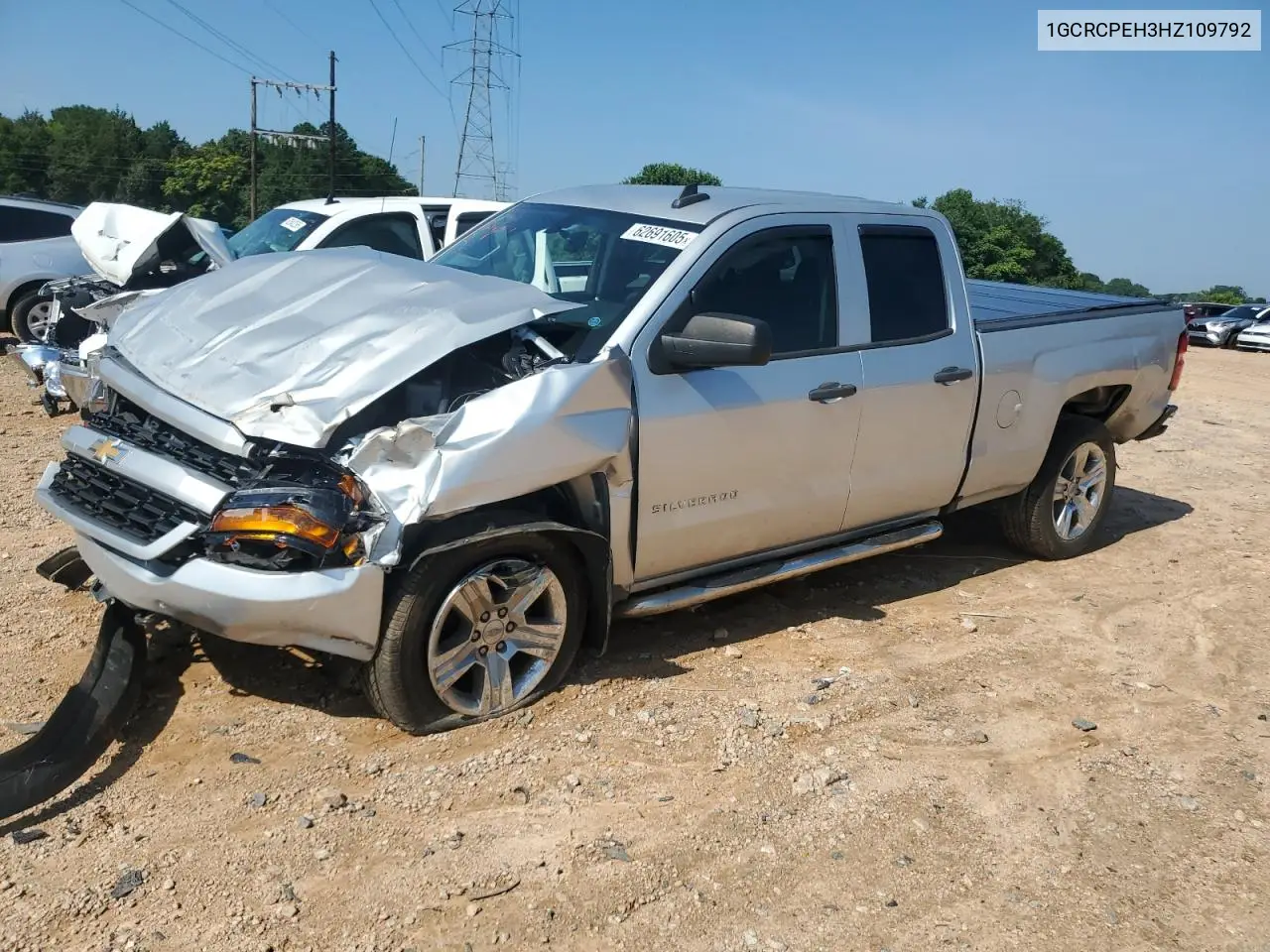 2017 Chevrolet Silverado C1500 Custom VIN: 1GCRCPEH3HZ109792 Lot: 62691605