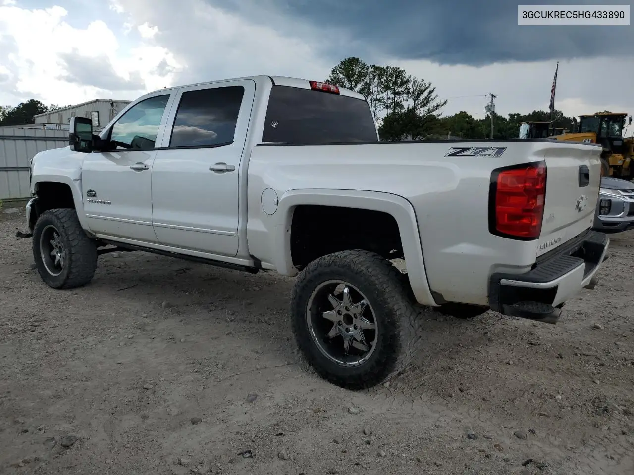 2017 Chevrolet Silverado K1500 Lt VIN: 3GCUKREC5HG433890 Lot: 62858375