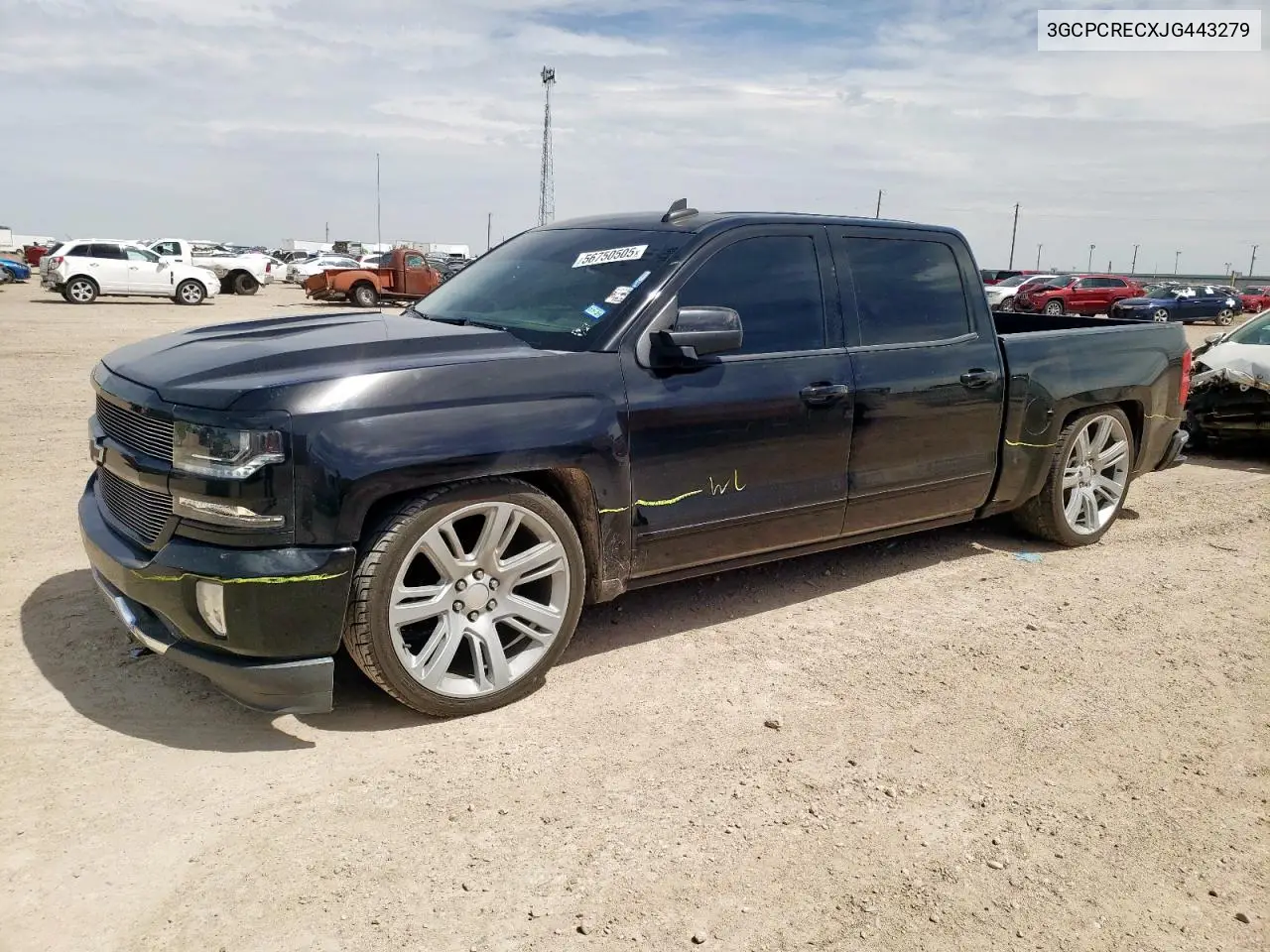 2018 Chevrolet Silverado C1500 Lt VIN: 3GCPCRECXJG443279 Lot: 56750505
