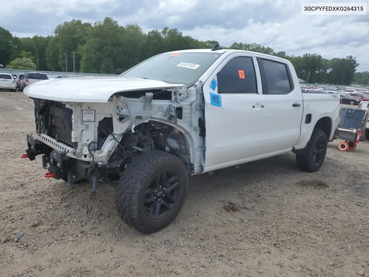 2019 Chevrolet Silverado K1500 Lt Trail Boss VIN: 3GCPYFEDXKG264315 Lot: 55301935