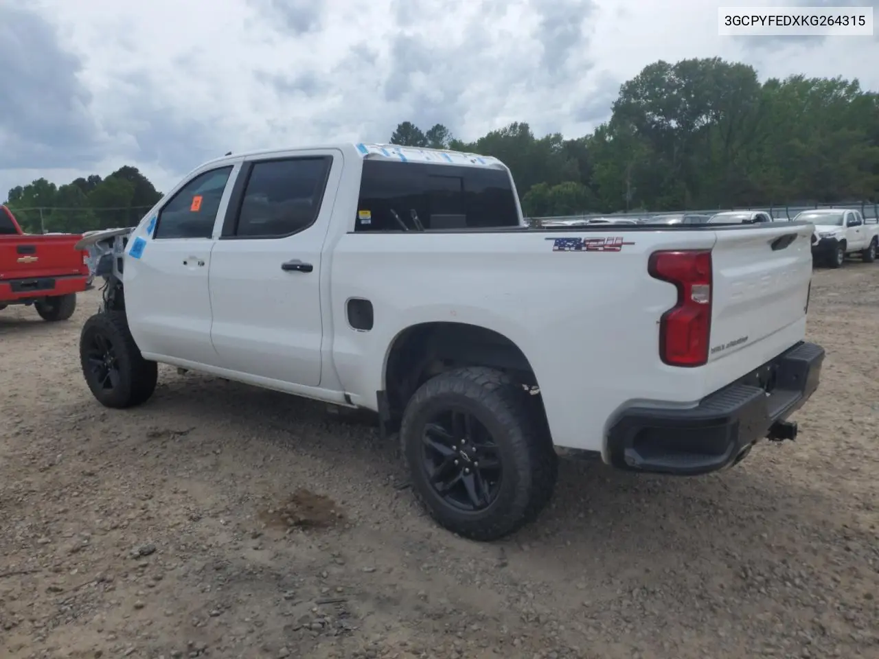 2019 Chevrolet Silverado K1500 Lt Trail Boss VIN: 3GCPYFEDXKG264315 Lot: 55301935
