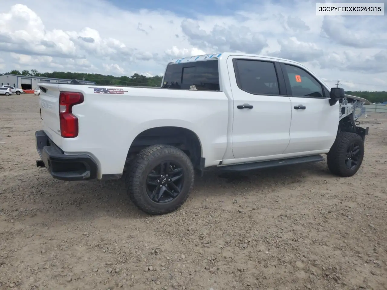 2019 Chevrolet Silverado K1500 Lt Trail Boss VIN: 3GCPYFEDXKG264315 Lot: 55301935