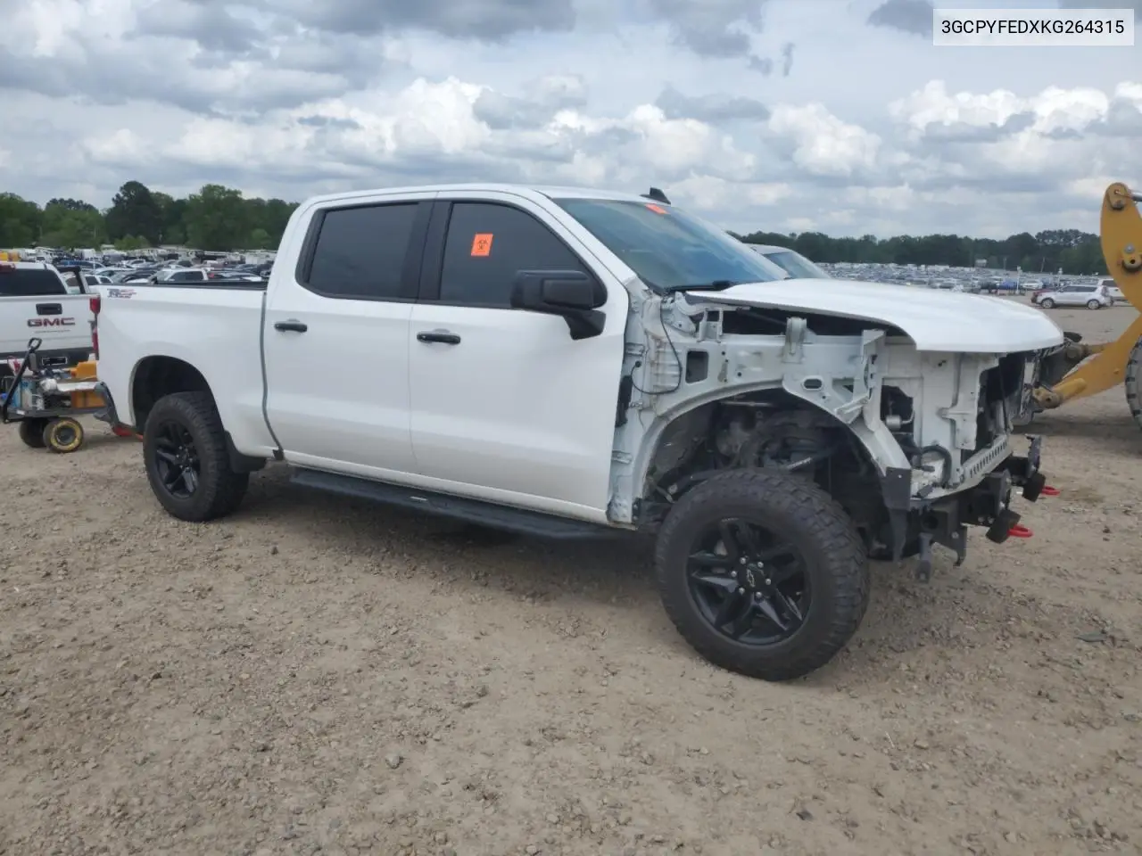 2019 Chevrolet Silverado K1500 Lt Trail Boss VIN: 3GCPYFEDXKG264315 Lot: 55301935
