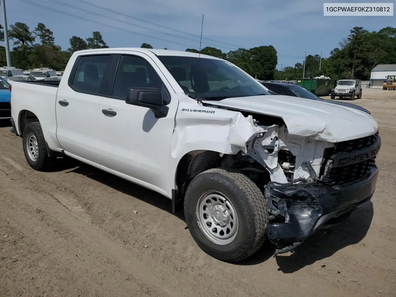 1gcpwaef0kz310812 1GCPWAEF0KZ310812 2019 Chevrolet Silverado C1500
