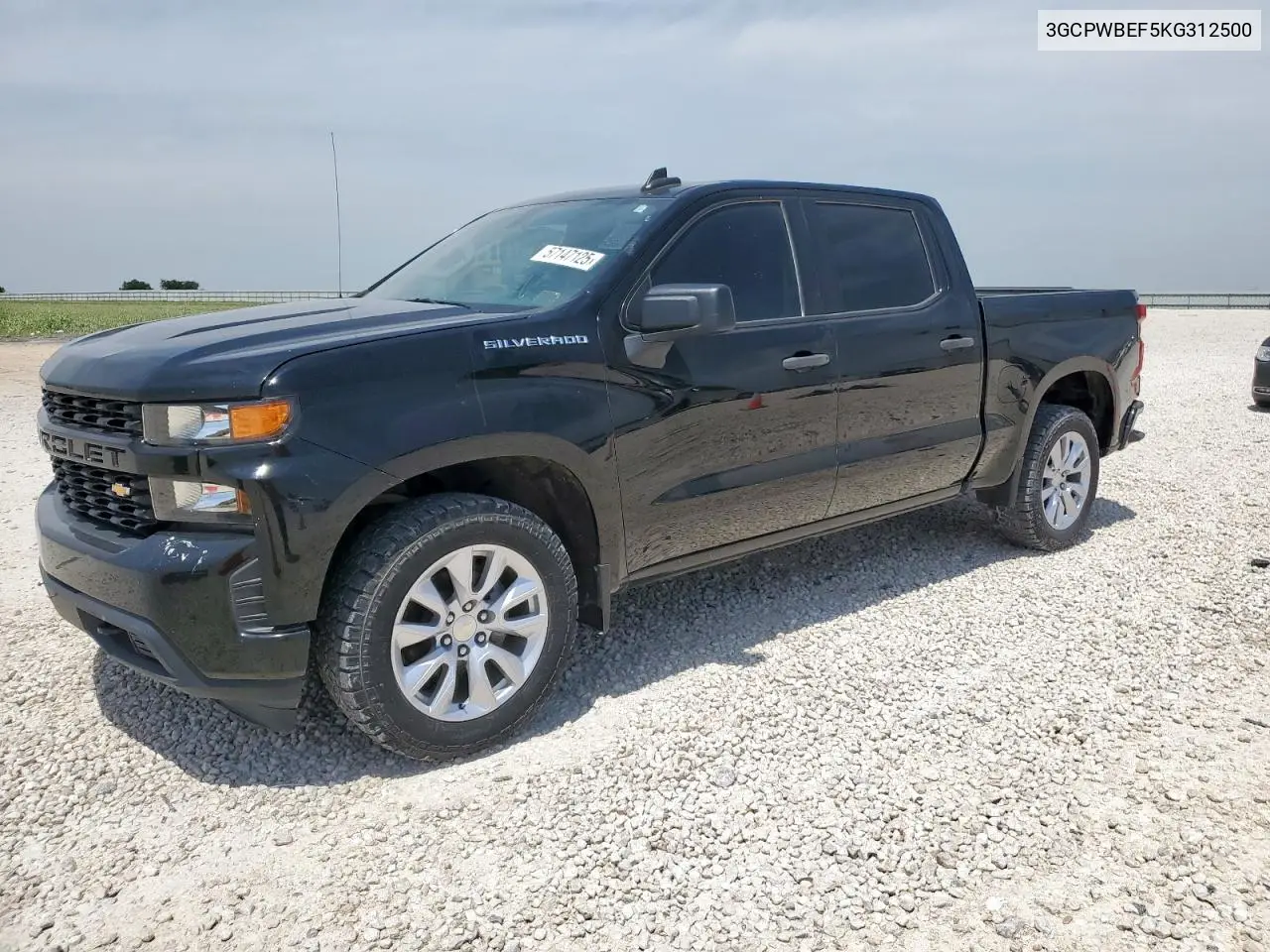 2019 Chevrolet Silverado C1500 Custom VIN: 3GCPWBEF5KG312500 Lot: 57147125