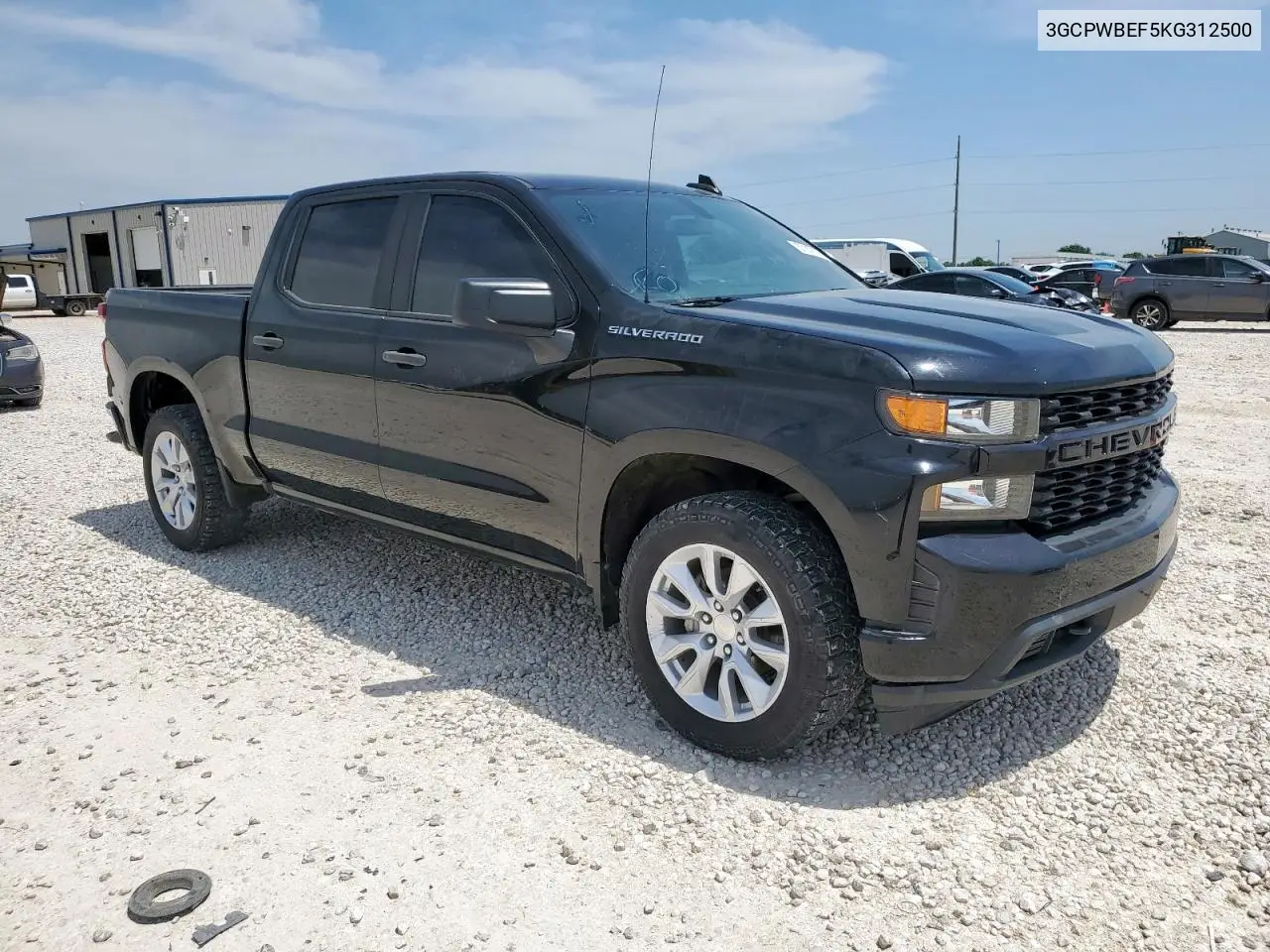 2019 Chevrolet Silverado C1500 Custom VIN: 3GCPWBEF5KG312500 Lot: 57147125