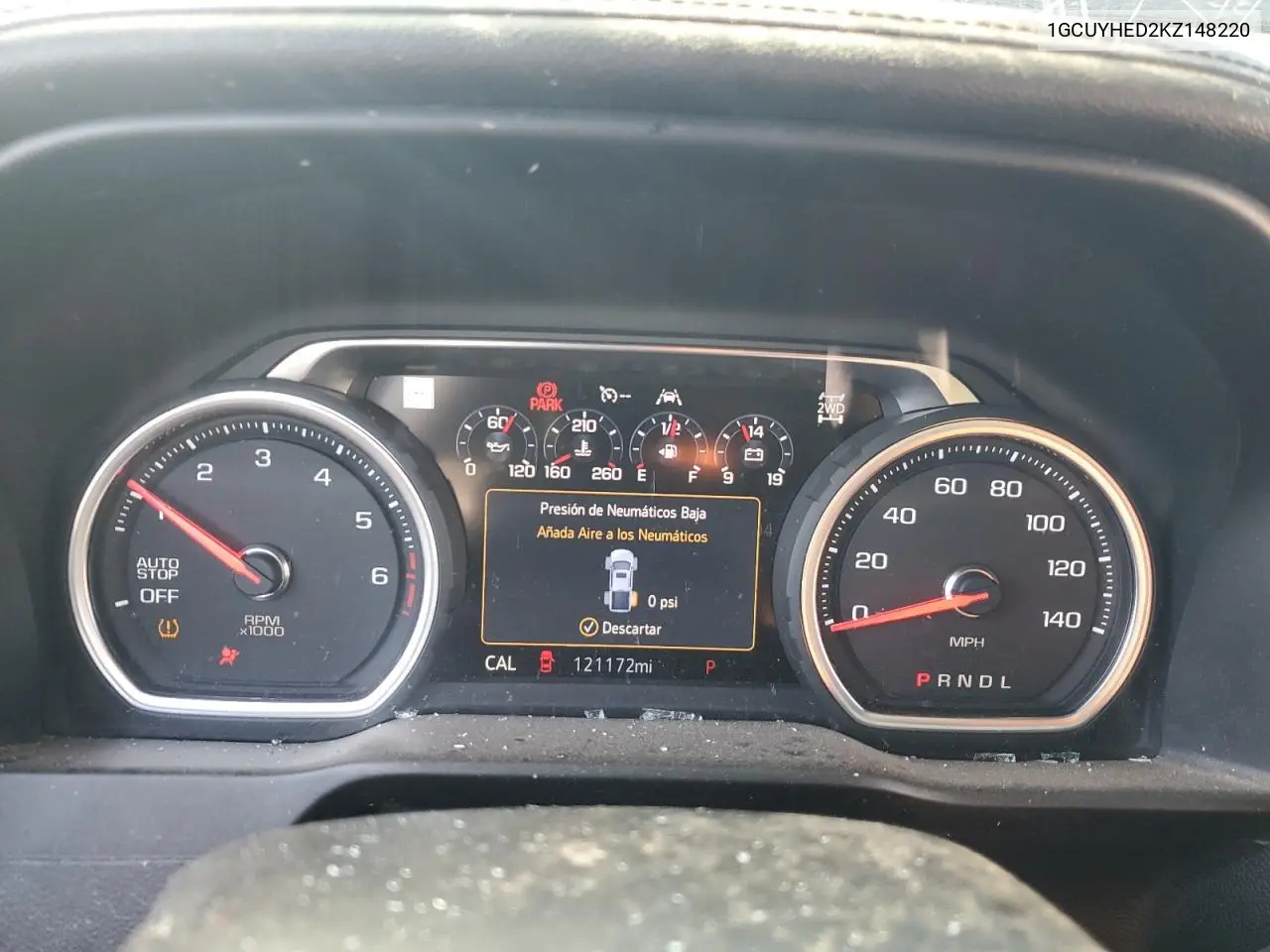 2019 Chevrolet Silverado K1500 High Country VIN: 1GCUYHED2KZ148220 Lot: 58994095