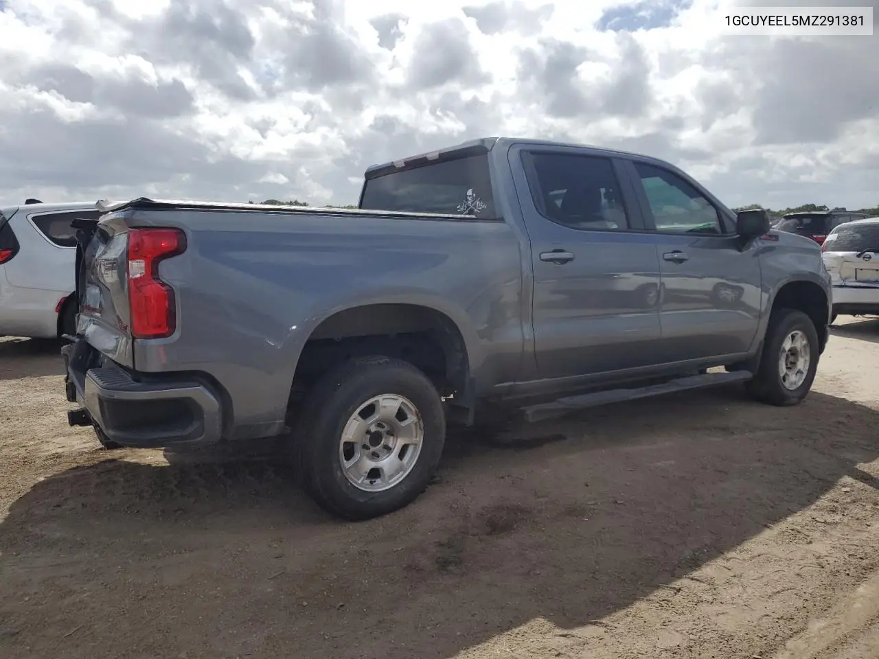2021 Chevrolet Silverado K1500 Rst VIN: 1GCUYEEL5MZ291381 Lot: 45164955