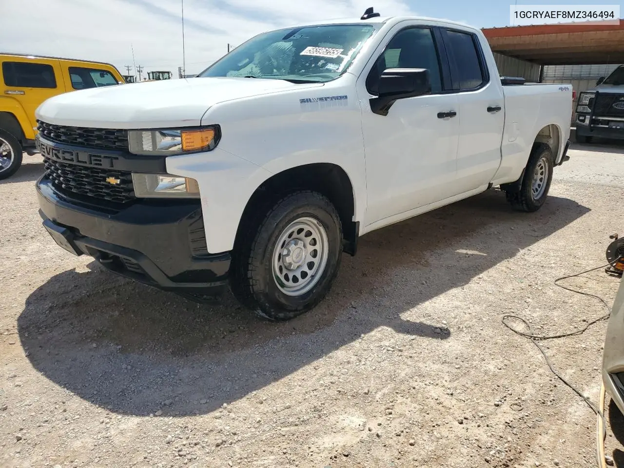 2021 Chevrolet Silverado K1500 VIN: 1GCRYAEF8MZ346494 Lot: 56596255