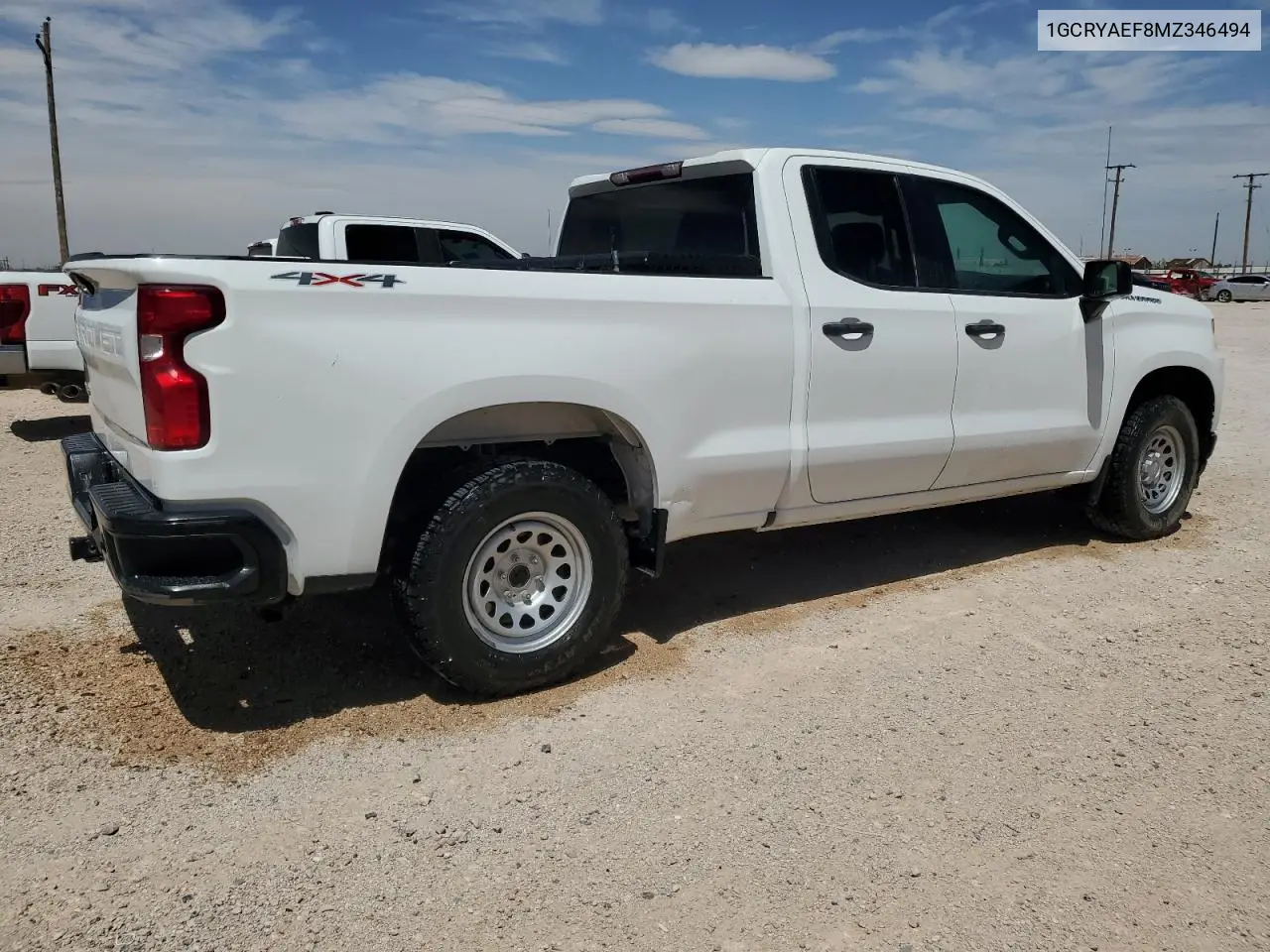 2021 Chevrolet Silverado K1500 VIN: 1GCRYAEF8MZ346494 Lot: 56596255