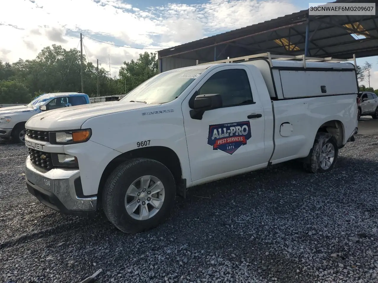 2021 Chevrolet Silverado C1500 VIN: 3GCNWAEF6MG209607 Lot: 56628205