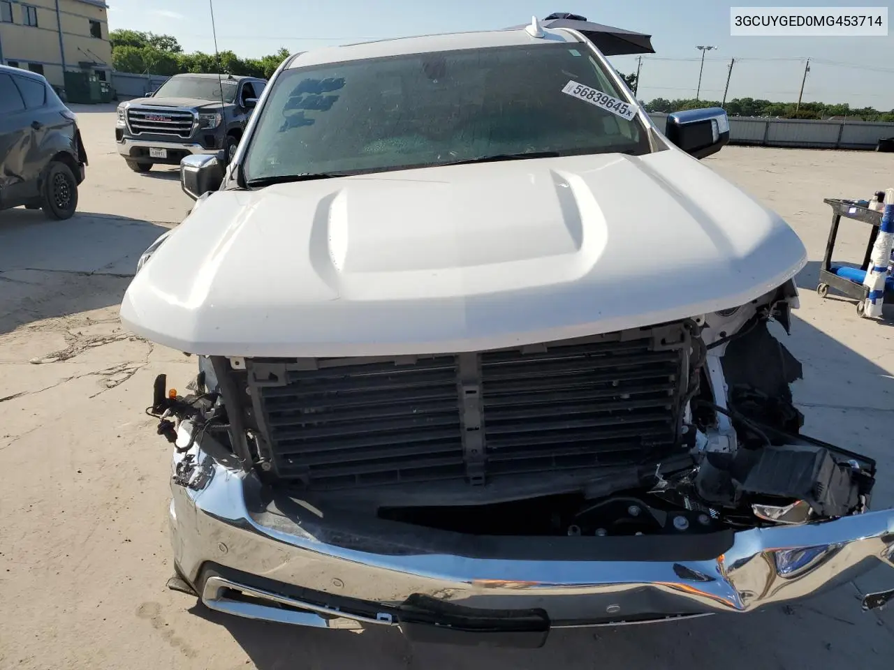 2021 Chevrolet Silverado K1500 Ltz VIN: 3GCUYGED0MG453714 Lot: 56839645