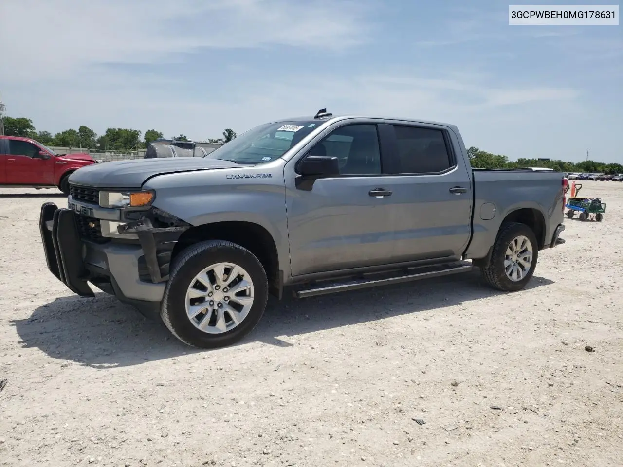 2021 Chevrolet Silverado C1500 Custom VIN: 3GCPWBEH0MG178631 Lot: 56964035