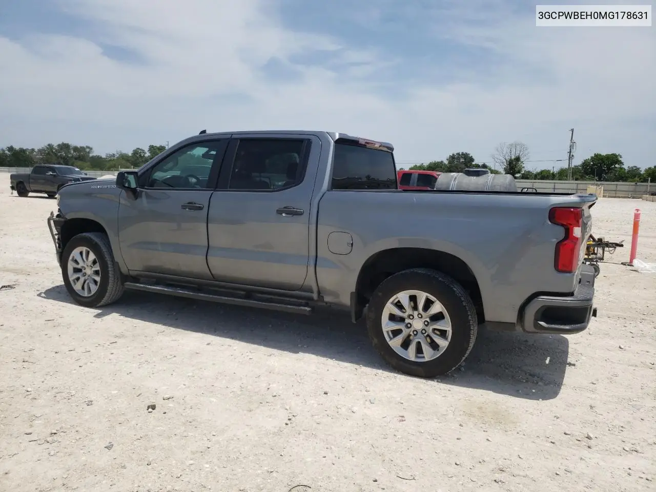 2021 Chevrolet Silverado C1500 Custom VIN: 3GCPWBEH0MG178631 Lot: 56964035