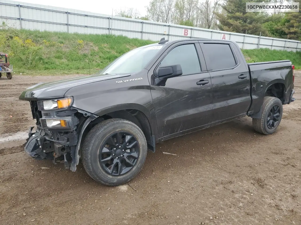 2021 Chevrolet Silverado C1500 Custom VIN: 1GCPWBEKXMZ230858 Lot: 57054055