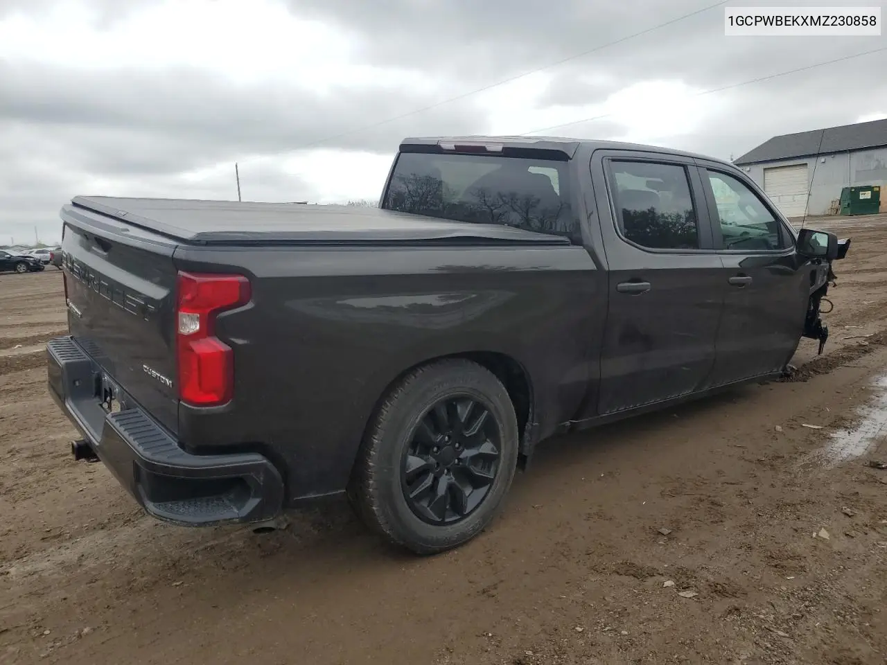 2021 Chevrolet Silverado C1500 Custom VIN: 1GCPWBEKXMZ230858 Lot: 57054055