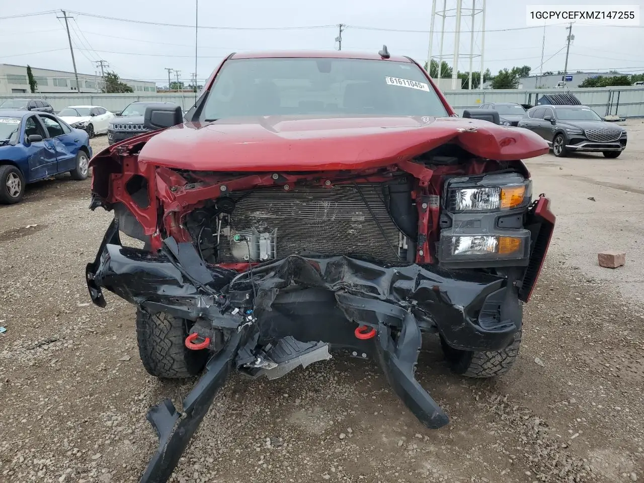 2021 Chevrolet Silverado K1500 Trail Boss Custom VIN: 1GCPYCEFXMZ147255 Lot: 61611045