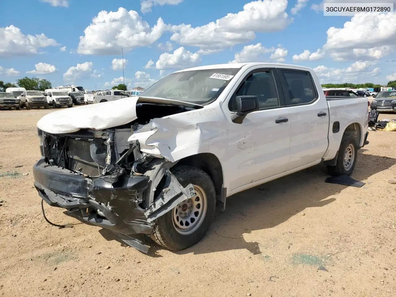 2021 Chevrolet Silverado K1500 VIN: 3GCUYAEF8MG172890 Lot: 61661595