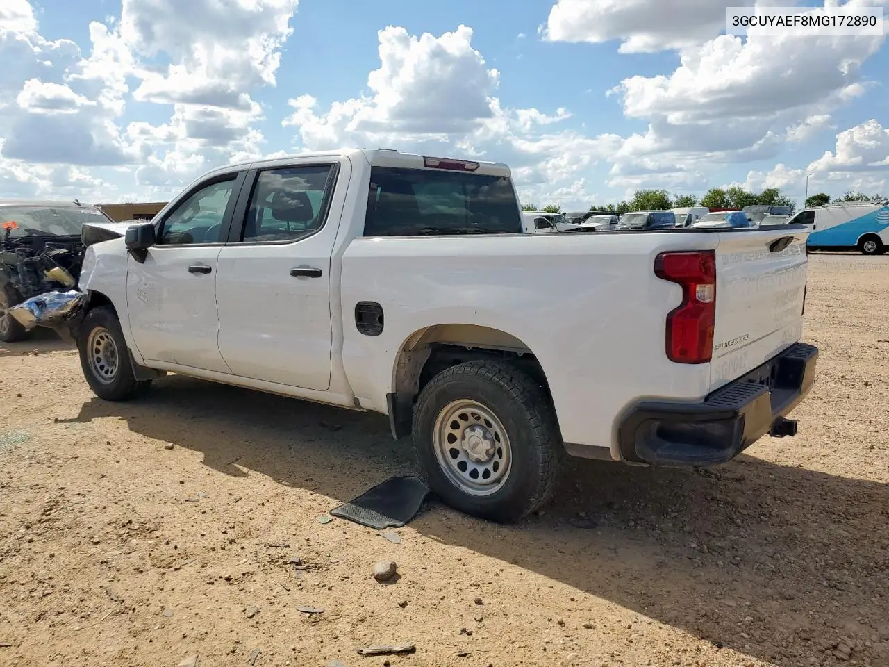2021 Chevrolet Silverado K1500 VIN: 3GCUYAEF8MG172890 Lot: 61661595