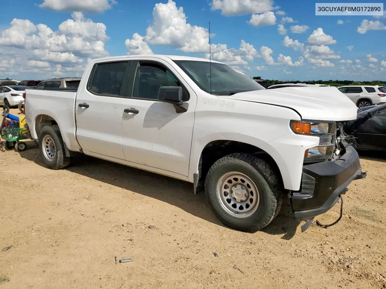 2021 Chevrolet Silverado K1500 VIN: 3GCUYAEF8MG172890 Lot: 61661595