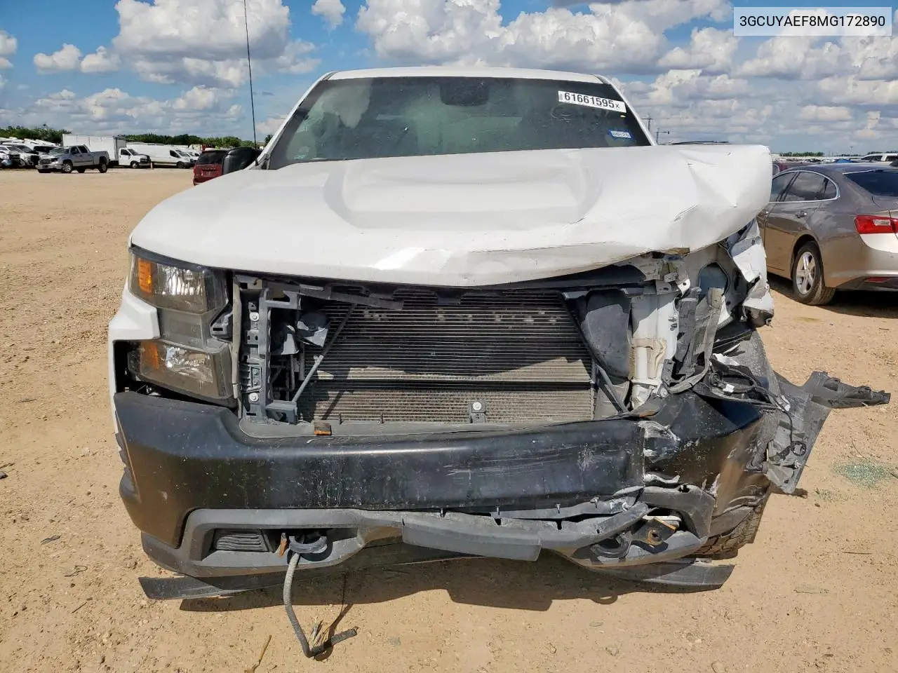 2021 Chevrolet Silverado K1500 VIN: 3GCUYAEF8MG172890 Lot: 61661595