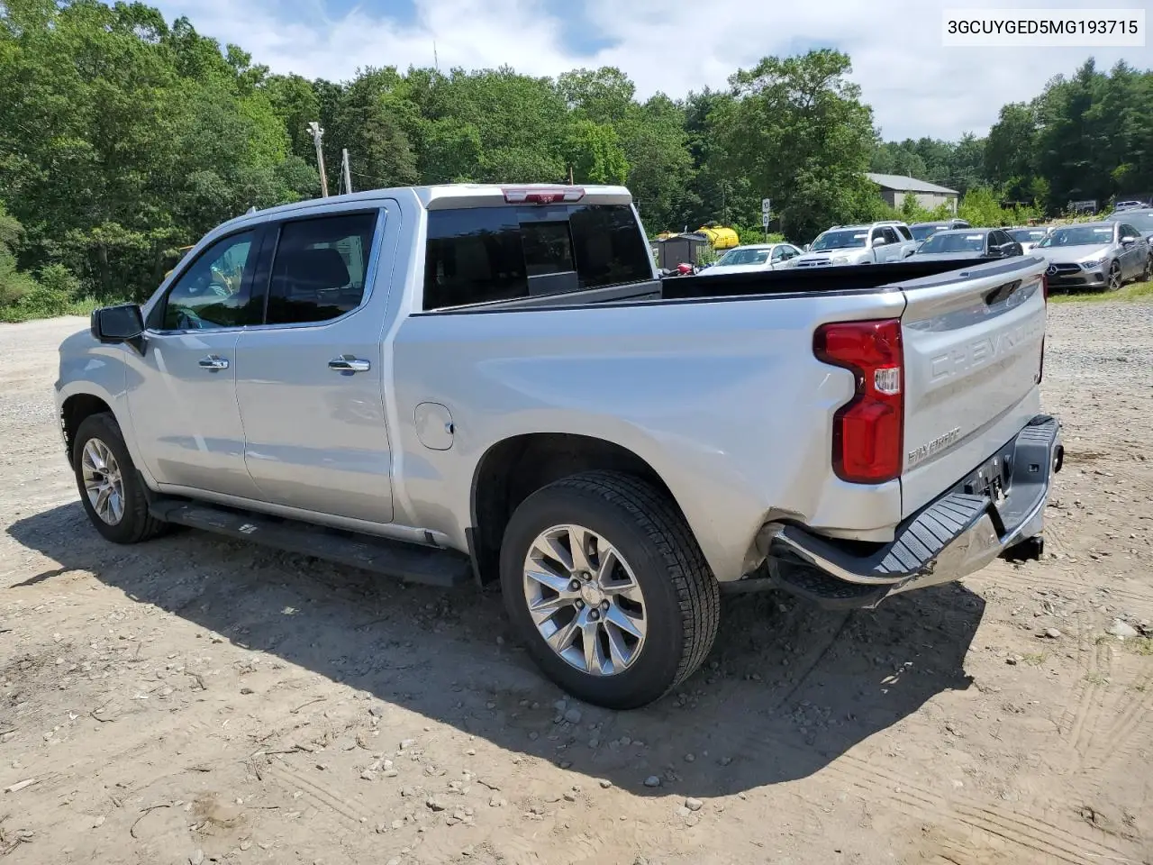 2021 Chevrolet Silverado K1500 Ltz VIN: 3GCUYGED5MG193715 Lot: 62455895