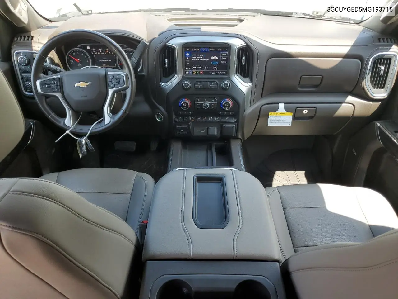 2021 Chevrolet Silverado K1500 Ltz VIN: 3GCUYGED5MG193715 Lot: 62455895