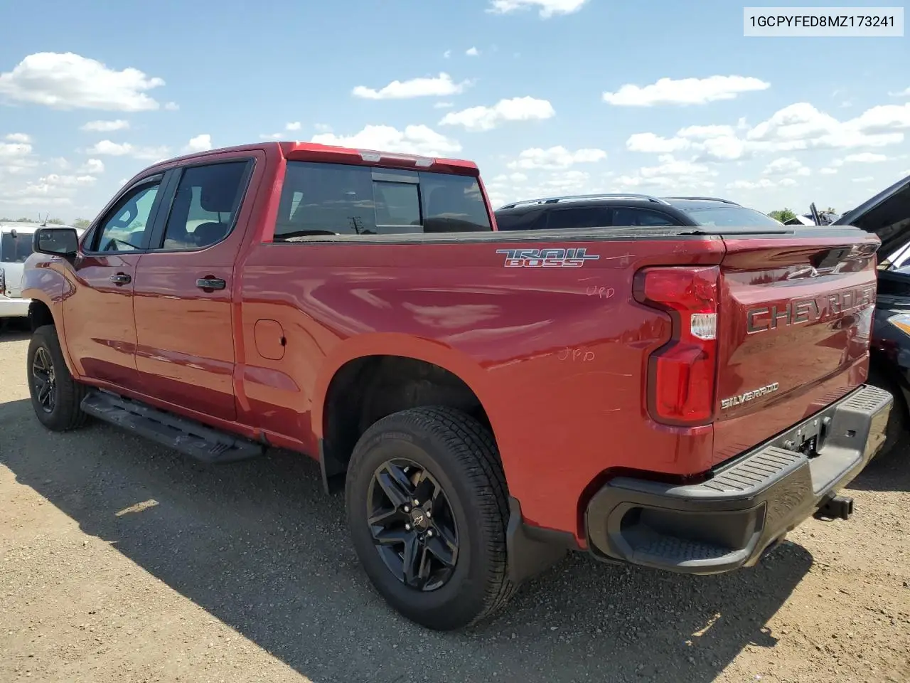 2021 Chevrolet Silverado K1500 Lt Trail Boss VIN: 1GCPYFED8MZ173241 Lot: 62484325