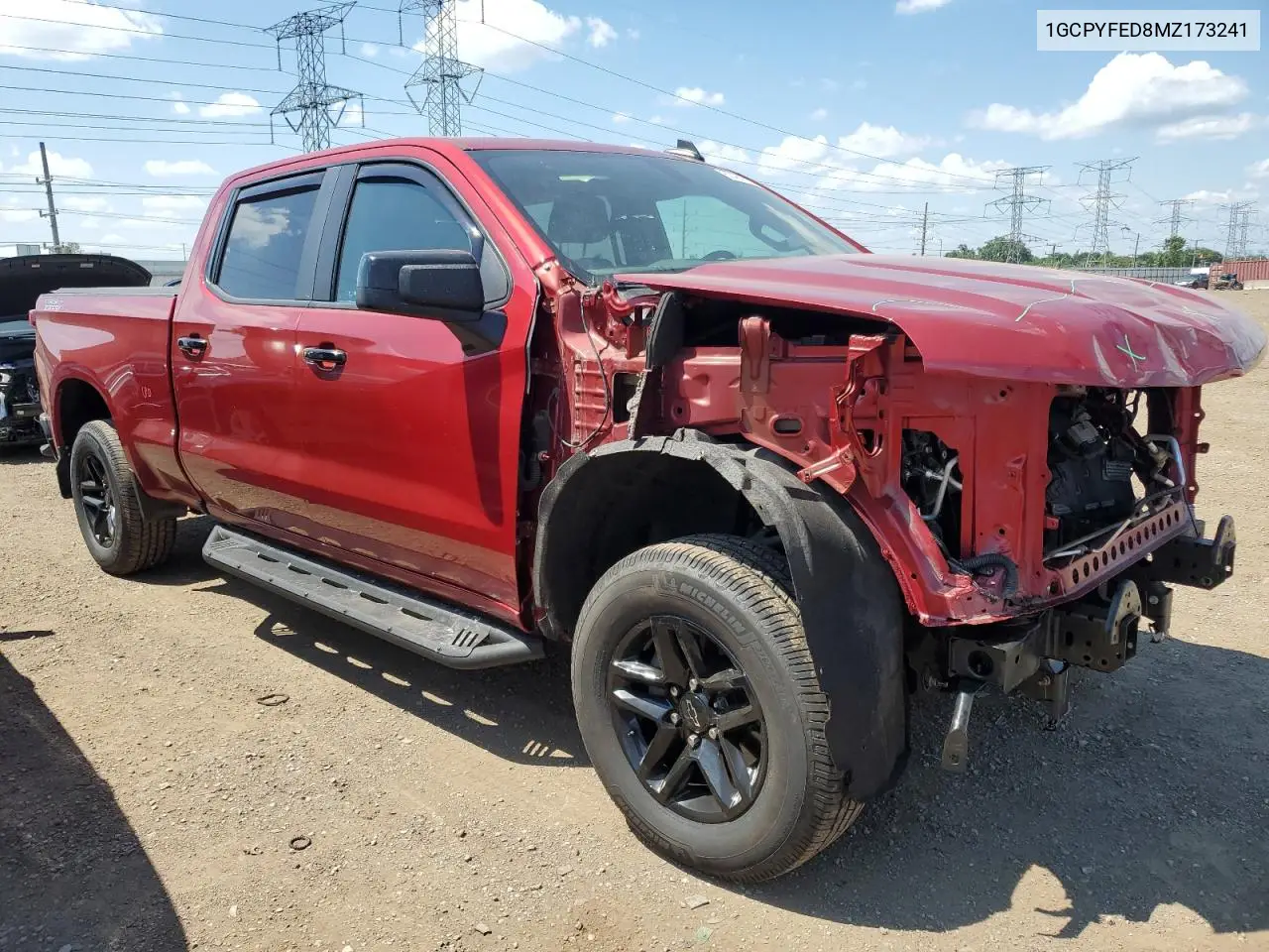 2021 Chevrolet Silverado K1500 Lt Trail Boss VIN: 1GCPYFED8MZ173241 Lot: 62484325