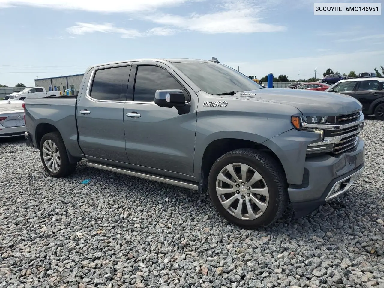 2021 Chevrolet Silverado K1500 High Country VIN: 3GCUYHET6MG146951 Lot: 62561925