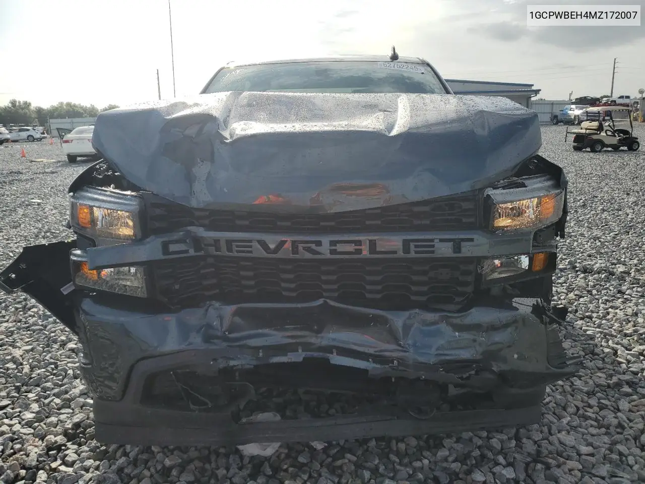2021 Chevrolet Silverado C1500 Custom VIN: 1GCPWBEH4MZ172007 Lot: 62752245