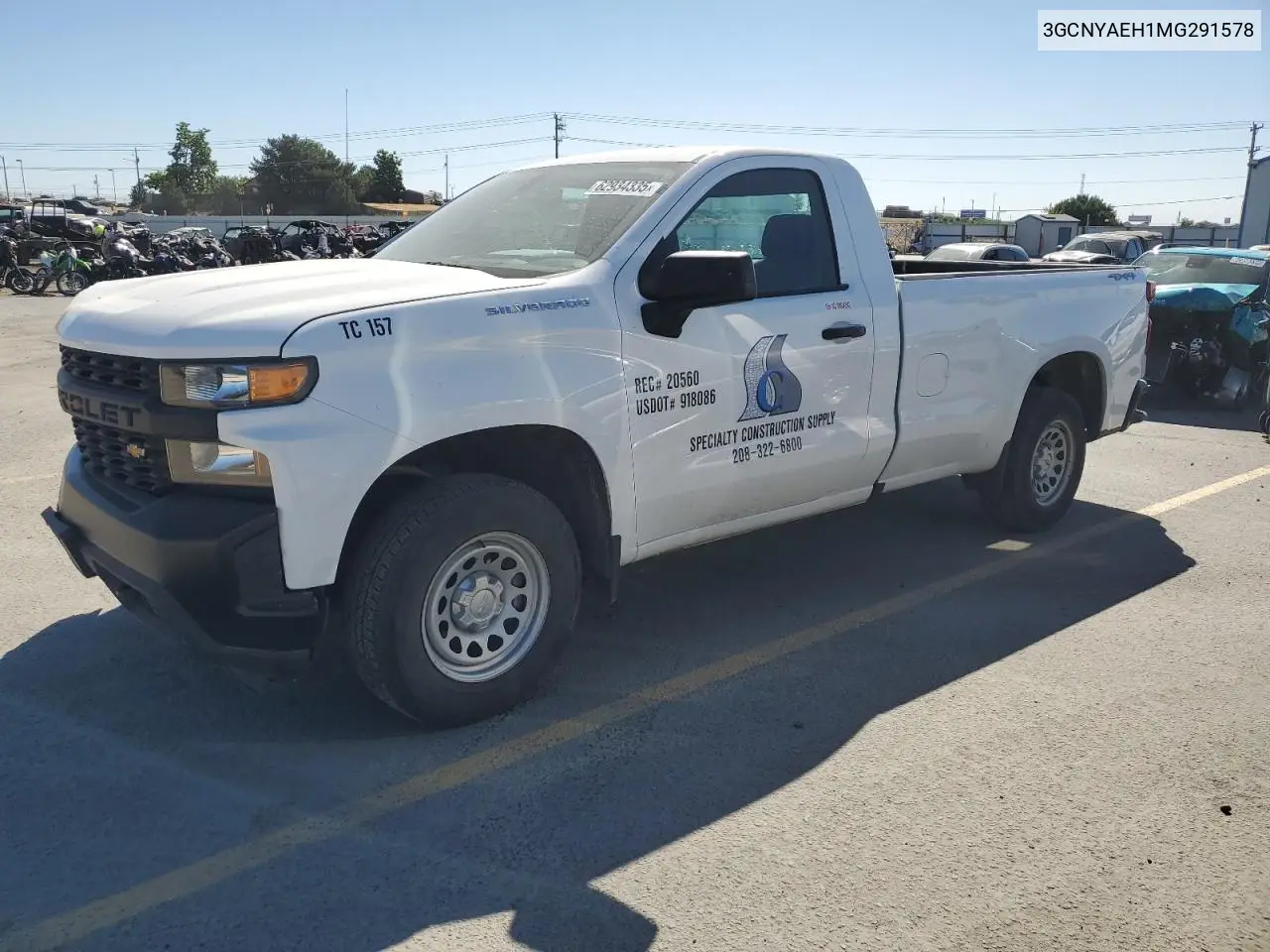 2021 Chevrolet Silverado K1500 VIN: 3GCNYAEH1MG291578 Lot: 62934335
