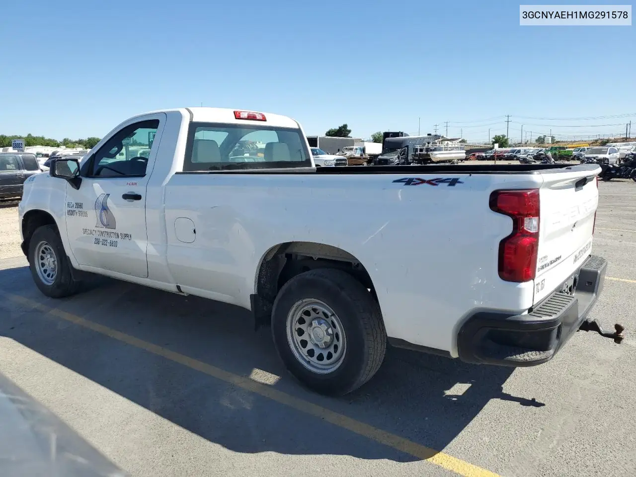 2021 Chevrolet Silverado K1500 VIN: 3GCNYAEH1MG291578 Lot: 62934335