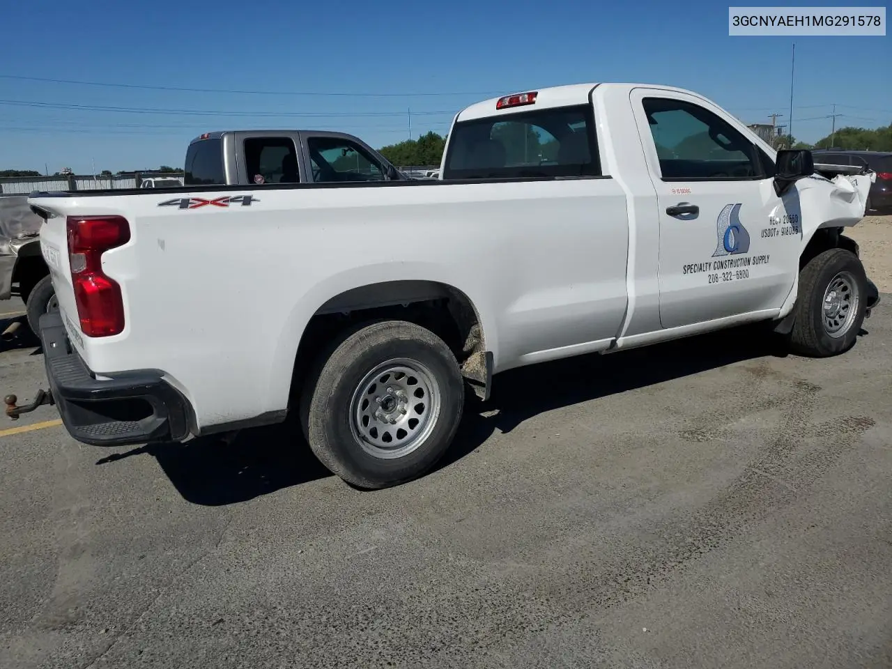 2021 Chevrolet Silverado K1500 VIN: 3GCNYAEH1MG291578 Lot: 62934335