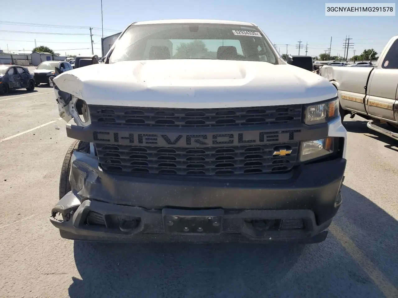 2021 Chevrolet Silverado K1500 VIN: 3GCNYAEH1MG291578 Lot: 62934335