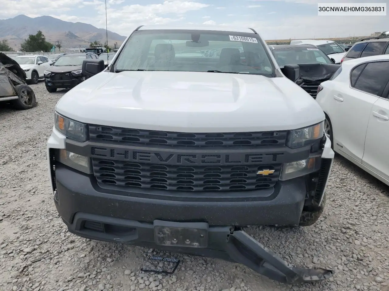 2021 Chevrolet Silverado C1500 VIN: 3GCNWAEH0MG363831 Lot: 63108615