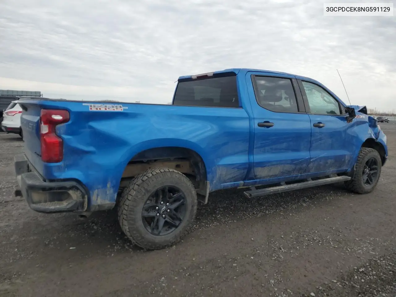 2022 Chevrolet Silverado K1500 Trail Boss Custom VIN: 3GCPDCEK8NG591129 Lot: 52740825