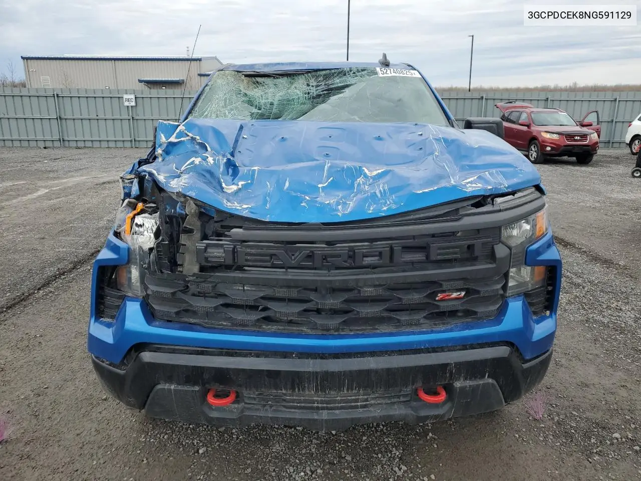 2022 Chevrolet Silverado K1500 Trail Boss Custom VIN: 3GCPDCEK8NG591129 Lot: 52740825