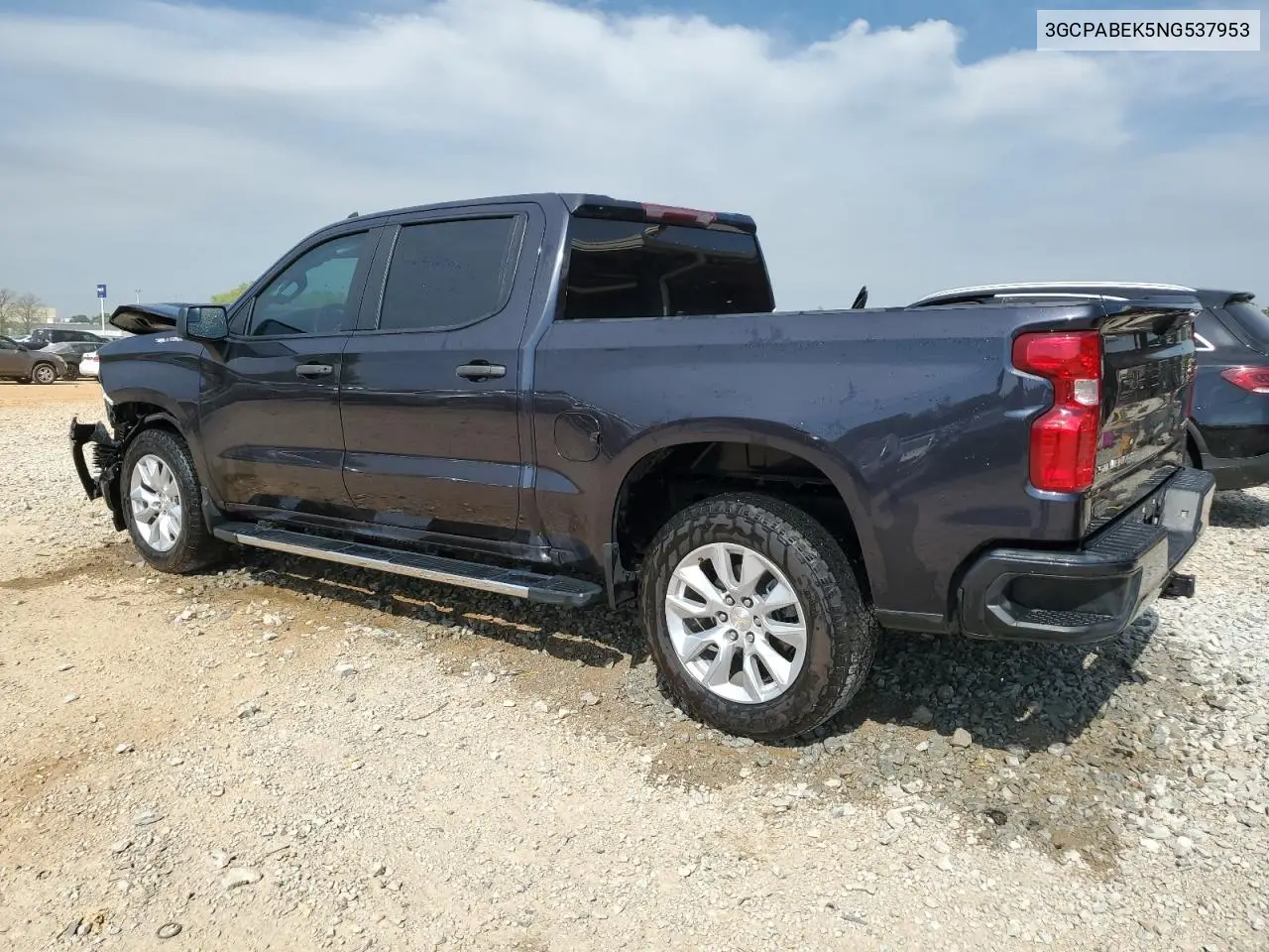 2022 Chevrolet Silverado C1500 Custom VIN: 3GCPABEK5NG537953 Lot: 53539665