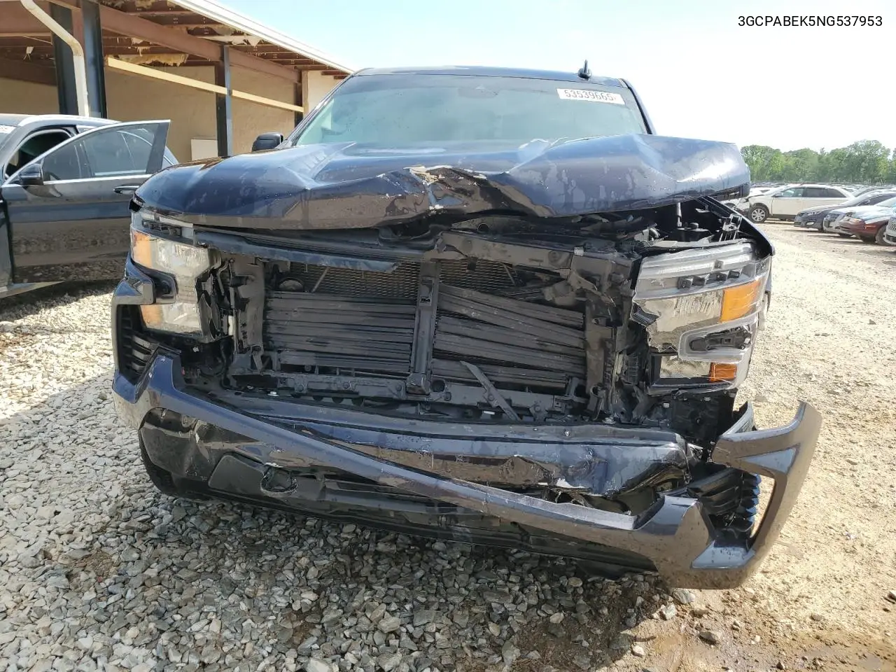 2022 Chevrolet Silverado C1500 Custom VIN: 3GCPABEK5NG537953 Lot: 53539665