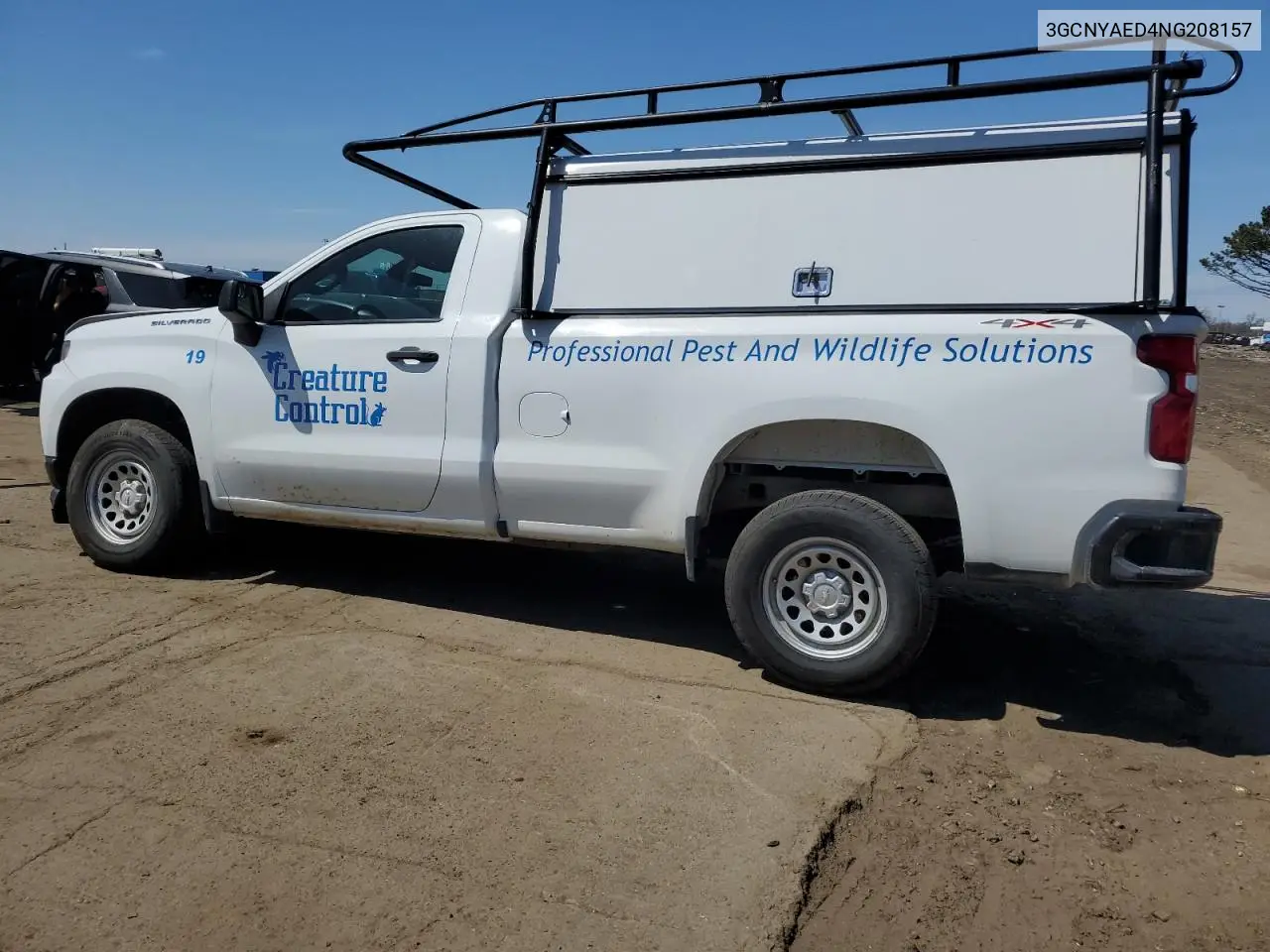 2022 Chevrolet Silverado Ltd K1500 VIN: 3GCNYAED4NG208157 Lot: 53903145