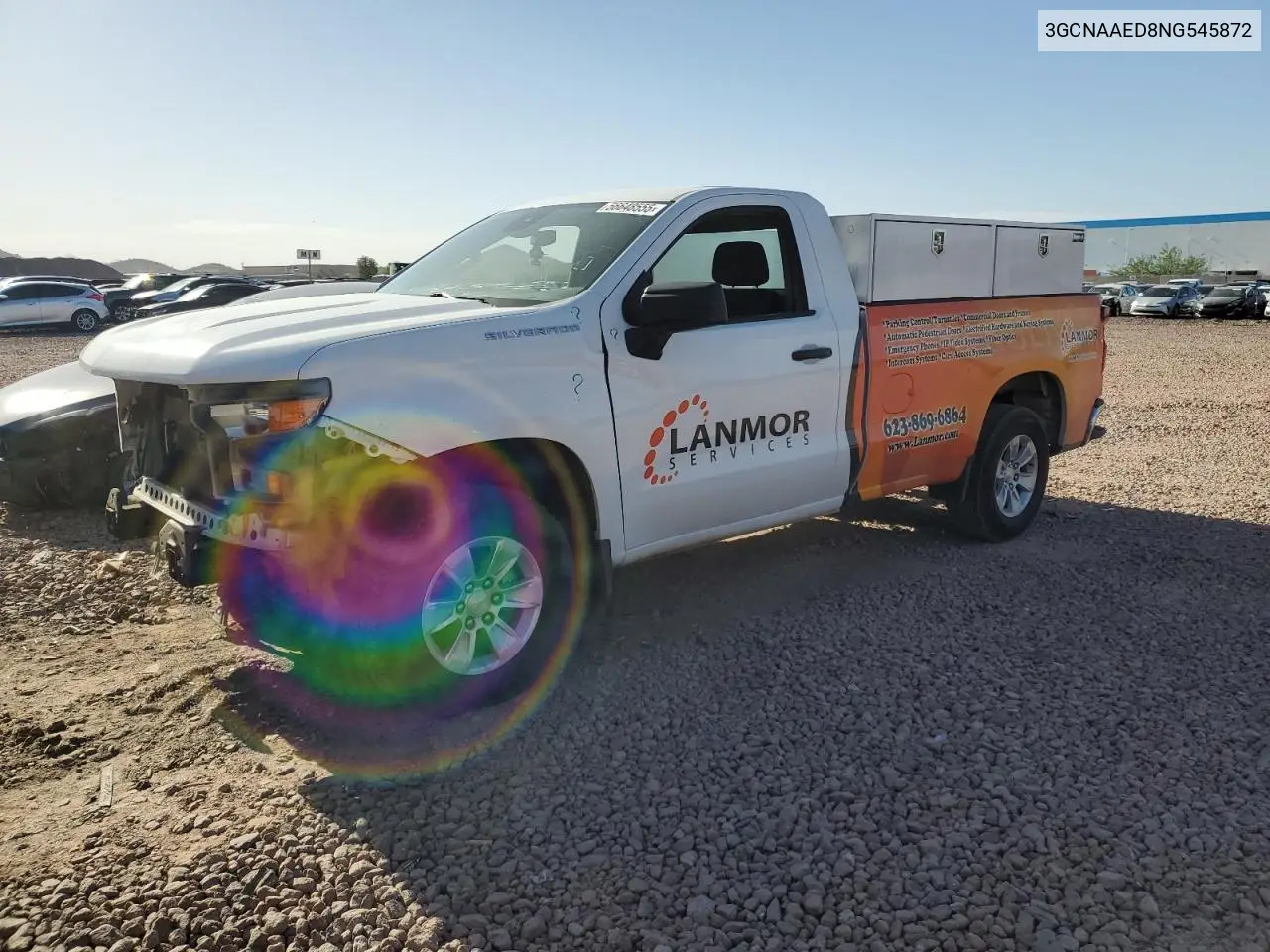 2022 Chevrolet Silverado C1500 VIN: 3GCNAAED8NG545872 Lot: 56648555
